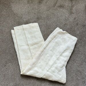 Company Ellen Tracy Vintage Textured Linen Cream Pants